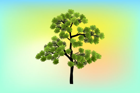 Almond Tree Vector Illustrations
