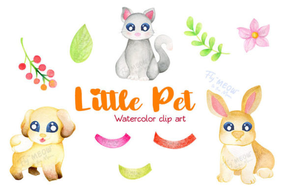 Bringing Charm to Life with Watercolor Little Pet Clip Art