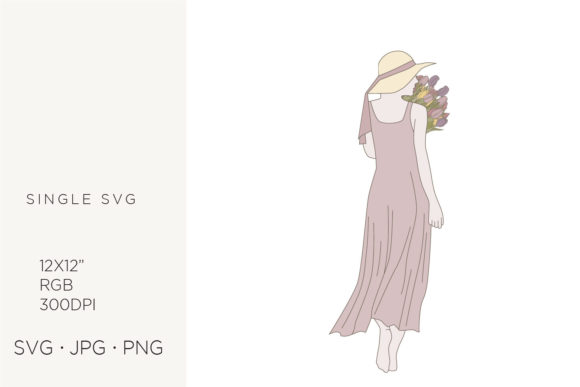 Bringing Stories to Life with a Girl with a Bouquet Digital Illustration