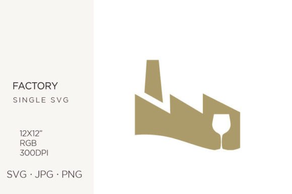 Elevating Brand Aesthetics with White Wine Glass and Gold Factory Digital Assets