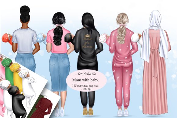 Elevating Brand Narratives with Mom with Newborn and Muslim Mom Visual Assets