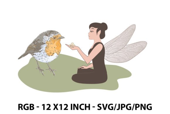 Fairy and Bird: Elevating Creative Projects with Versatile Digital Art