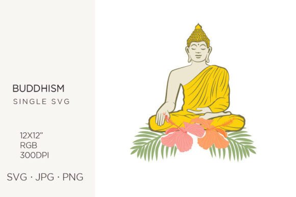 Integrating Serenity and Design: A Practical Guide to Flowers and Meditative Buddha Vector Art