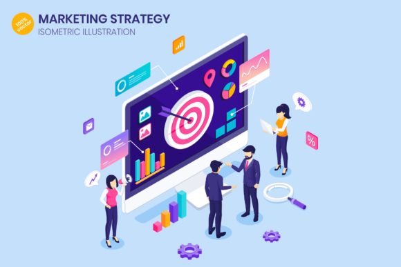 Isometric Marketing Target Illustration Guide