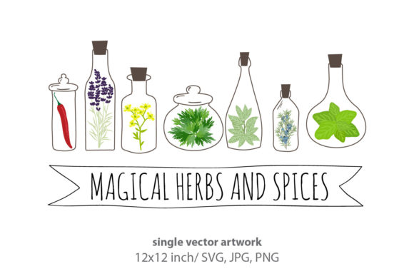 Magical Herbs and Spices Design Assets