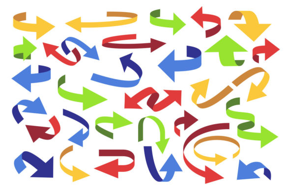 Mastering Visual Communication with Ribbon 3D Arrow Graphics