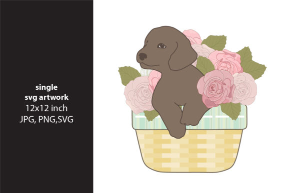Puppy in Basket: A Guide to Digital Art Assets for Creative Projects