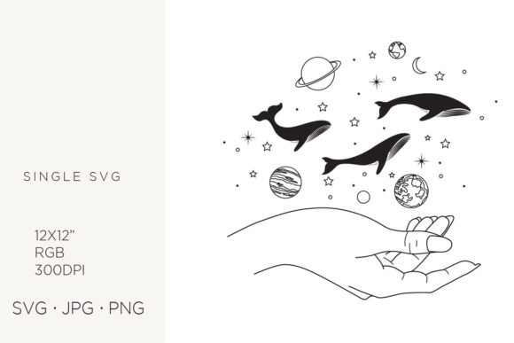 Unleashing Creative Potential with Hand and Whales Vector Graphics