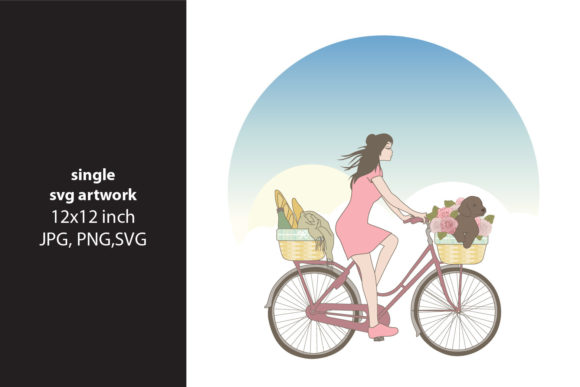Woman on Bicycle SVG: Creative Design Guide